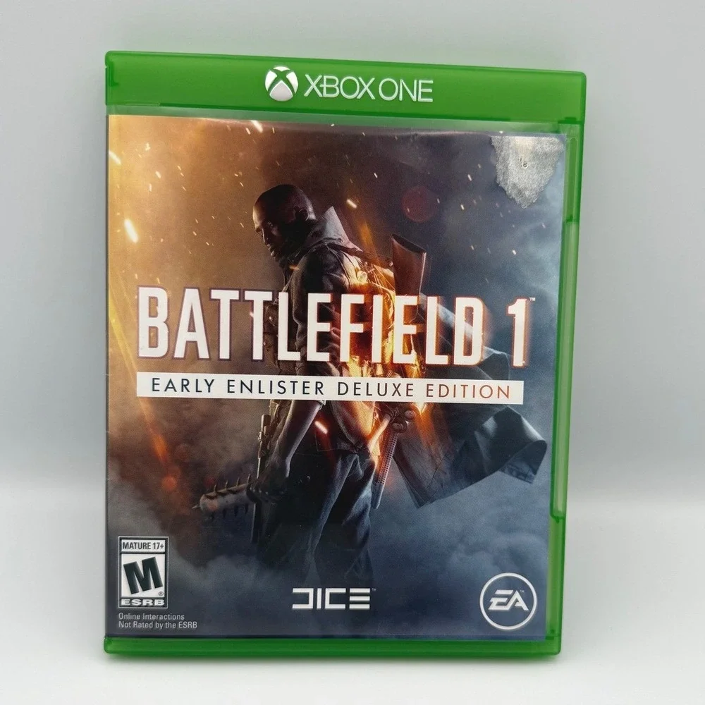 EA Battlefield 1 Early Enlister Deluxe‎ Edition Xbox One Green Case WWI FPS
